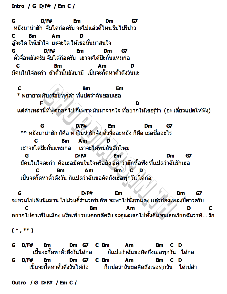 คอร์ด อยากสอนภาษาเหนือคุณ John Nattachot