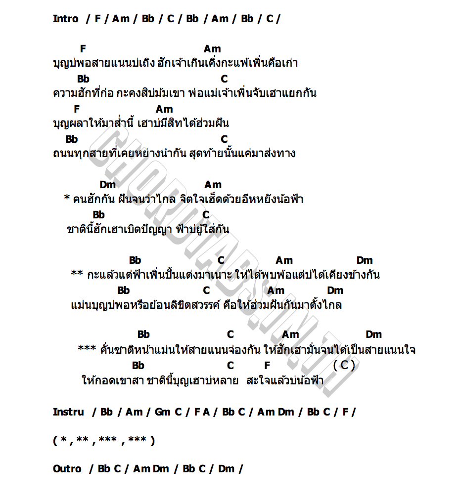 คอร์ด กะแล้วแต่ฟ้า กวาง จิรพรรณ