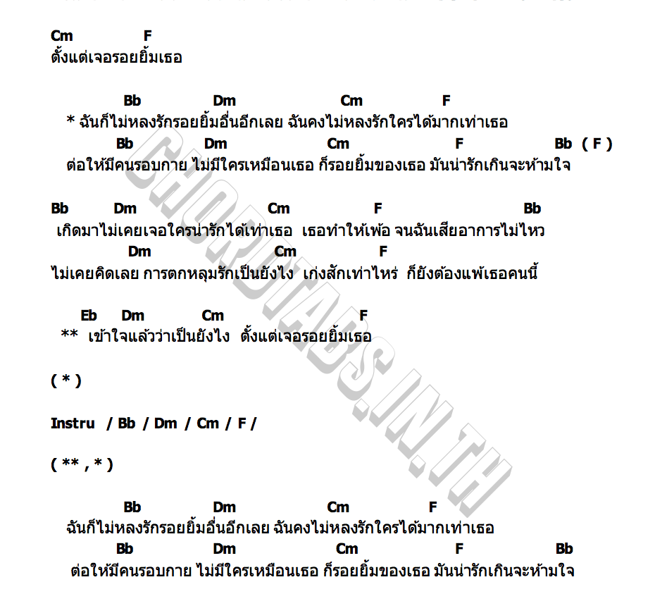 คอร์ด ตั้งแต่เจอรอยยิ้มเธอ JUNJI x marr team