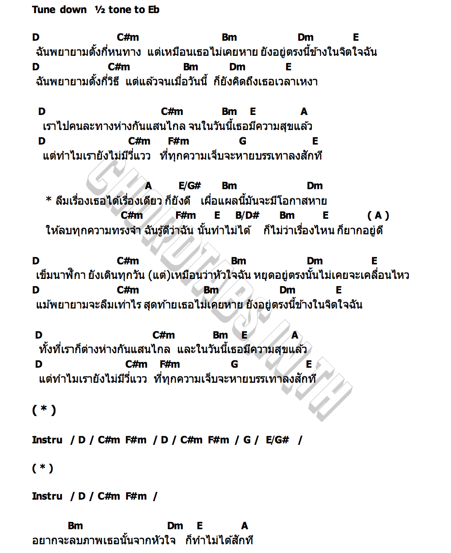 คอร์ด ลืมได้ก็คงดี WEEED BOMB