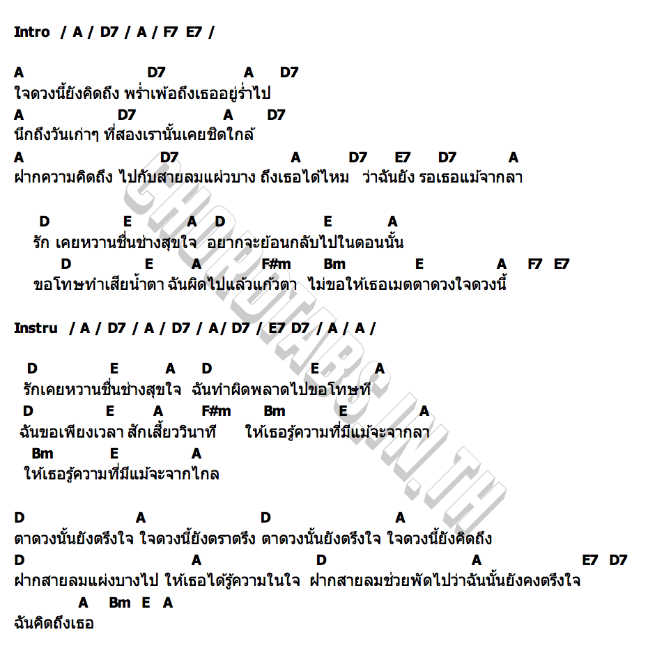 คอร์ด ตรึงใจ The Black Hawk