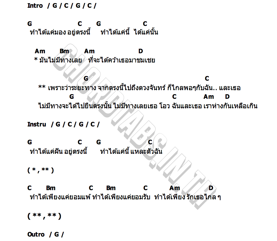 คอร์ด เราห่างกันเหลือเกิน LITC