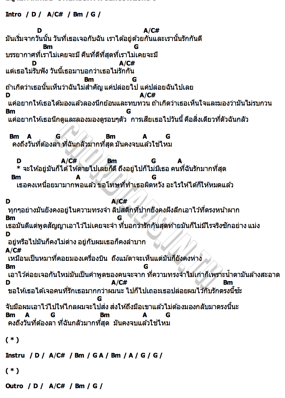 คอร์ด อยู่ไปก็ไม่มีเธอ ONENIGHT x Uziice x Zone c