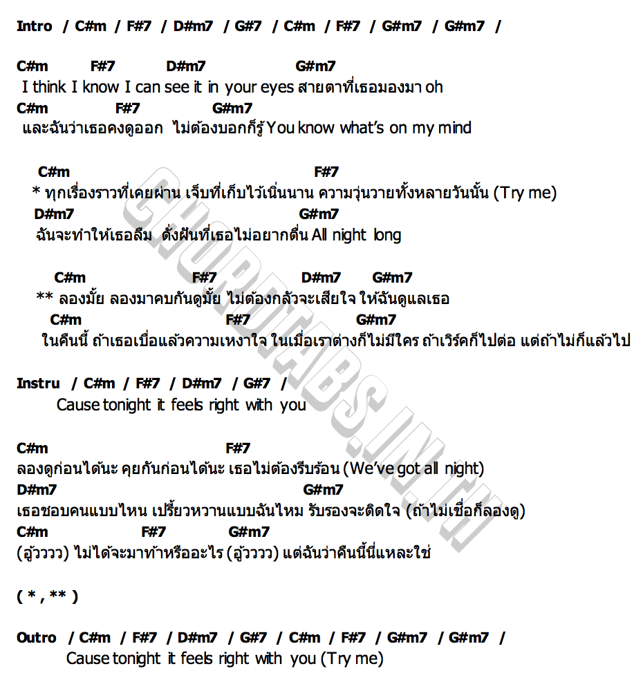 คอร์ด ลองมั้ย ส้ม มารี (Zom Marie)