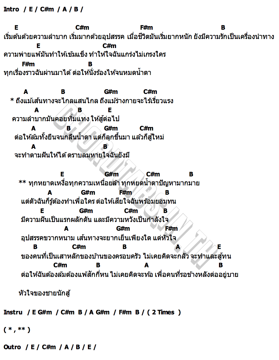 คอร์ด เสาหลักครอบครัว เอ็ม สุรศักดิ์