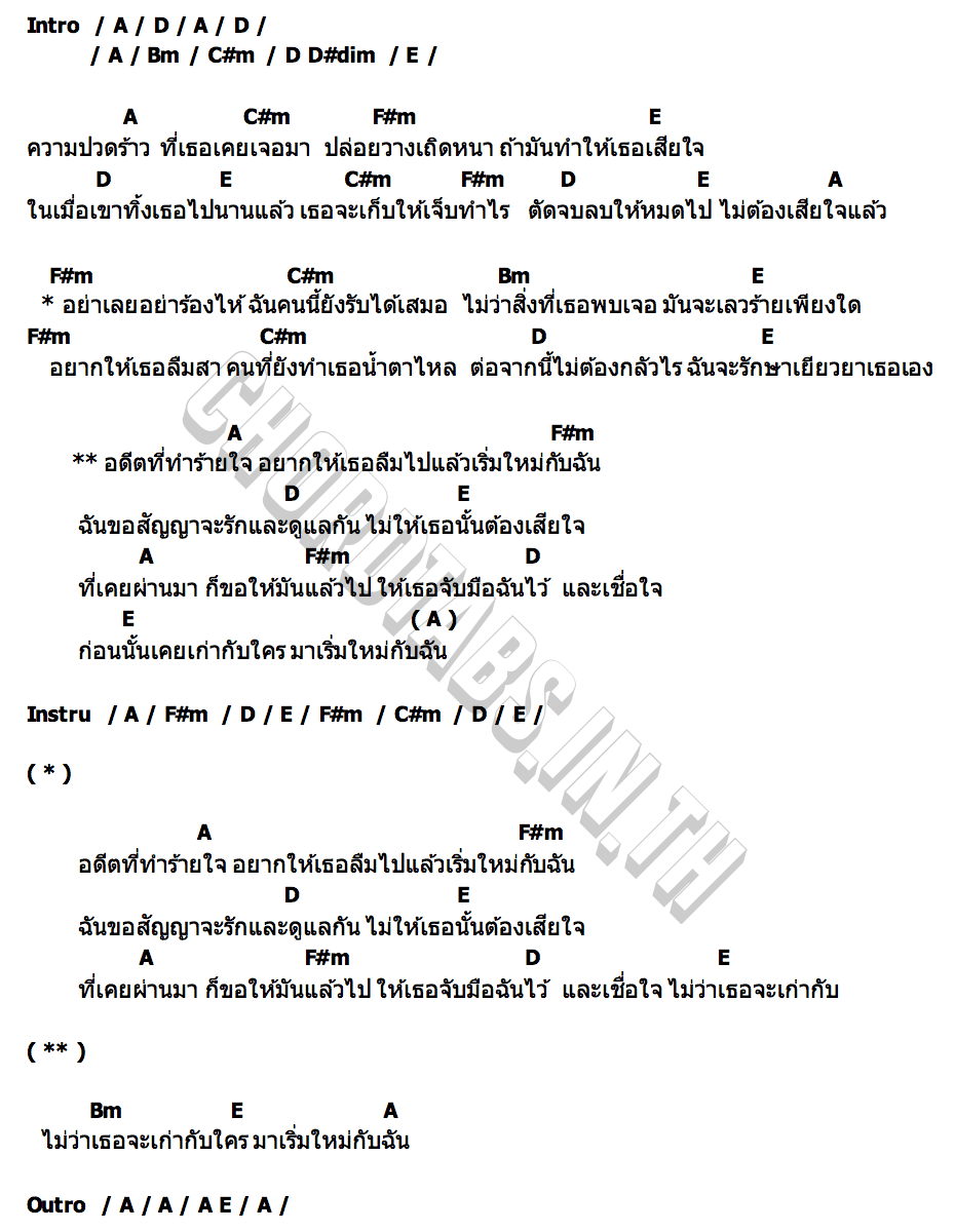 คอร์ด เก่าใคร ใหม่ฉัน หนึ่ง บีเคแบนด์