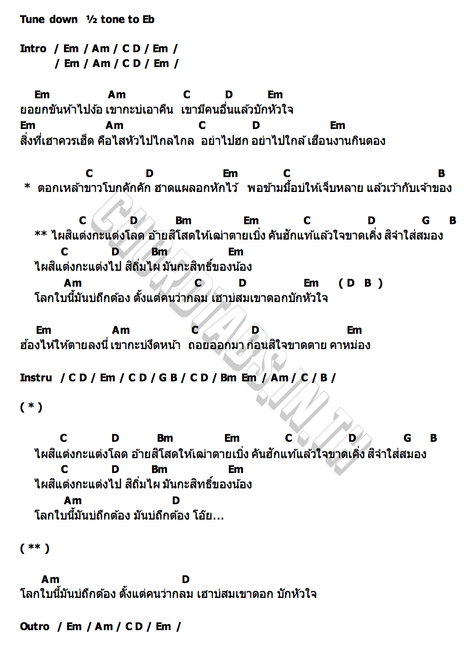 คอร์ด ไผสิแต่งกะแต่งโลด เด่นชัย วงศ์สามารถ