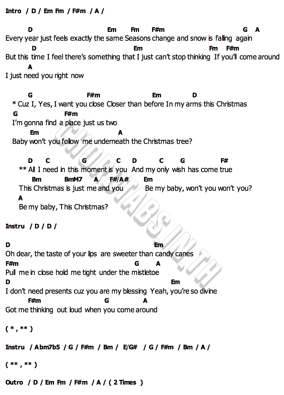 คอร์ด Be My Baby (This Christmas) NuNew
