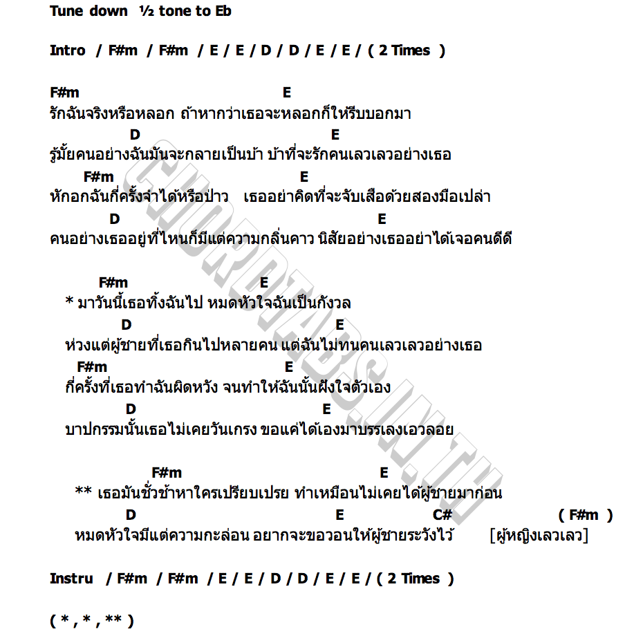 คอร์ด ผู้หญิงเลวๆ บอล พันธุ์รัมย์