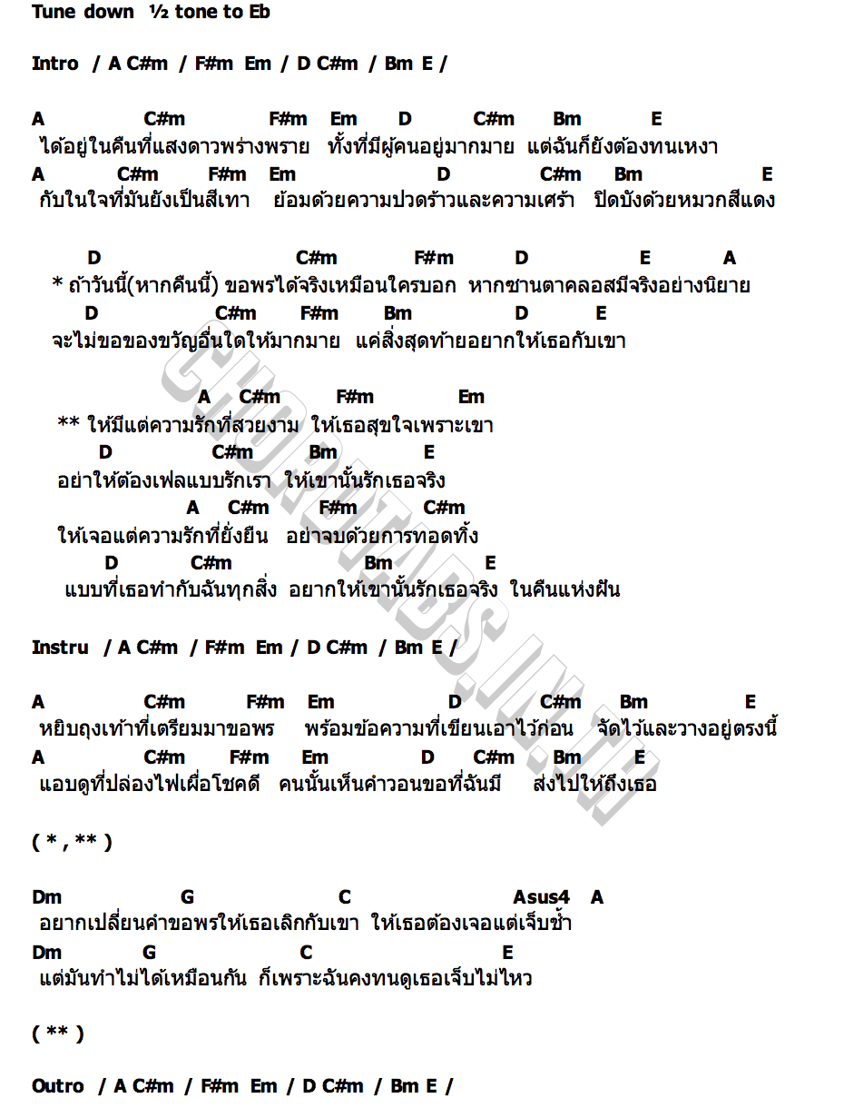 คอร์ด คืนขอพร VENUS