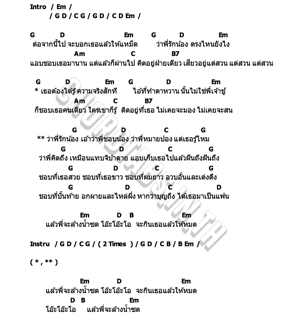 คอร์ด ล้างน้ำซด อู๊ด หัวลำโพง