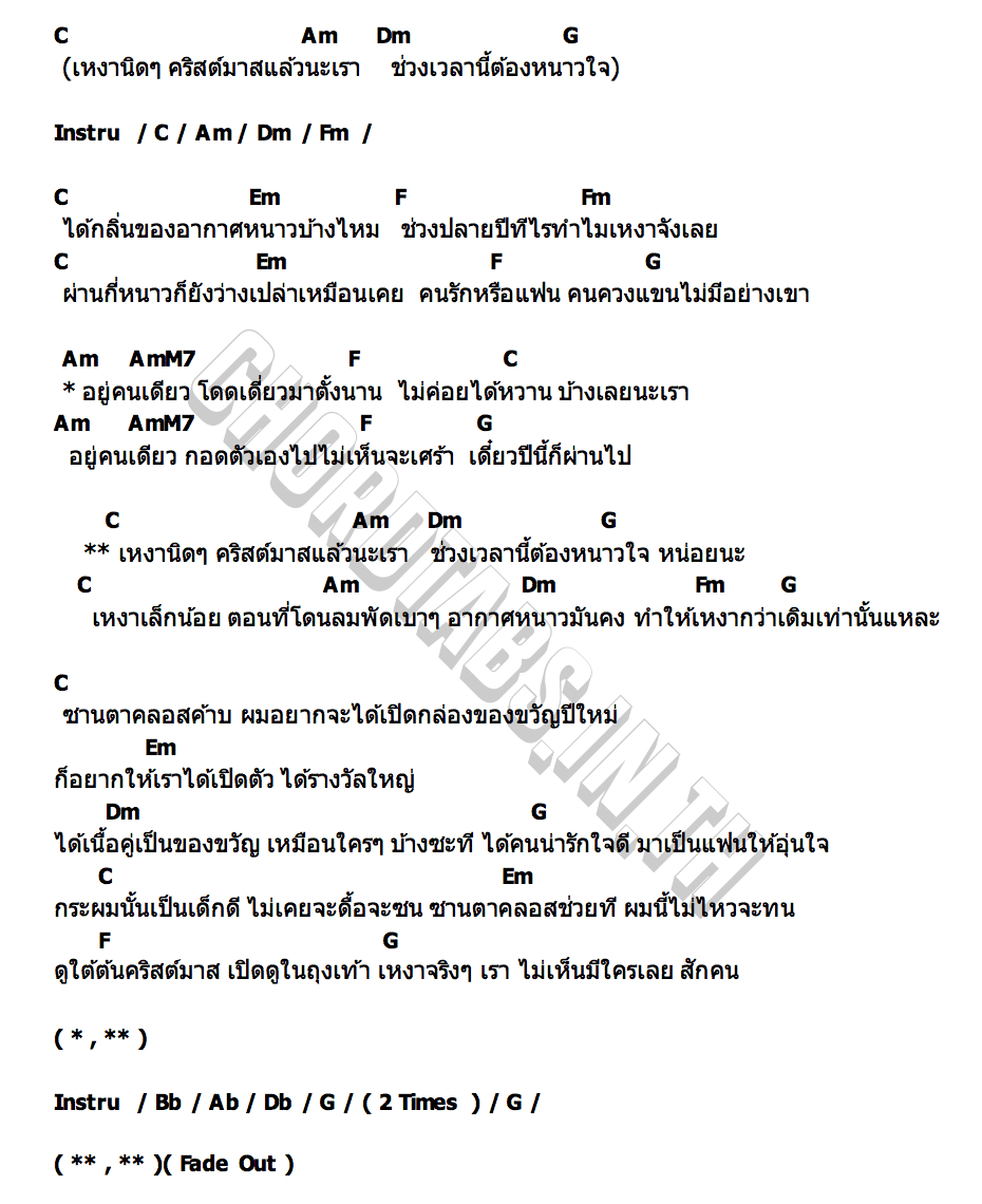 คอร์ด เหงานิด ๆ วันคริสต์มาส ZENTRADY