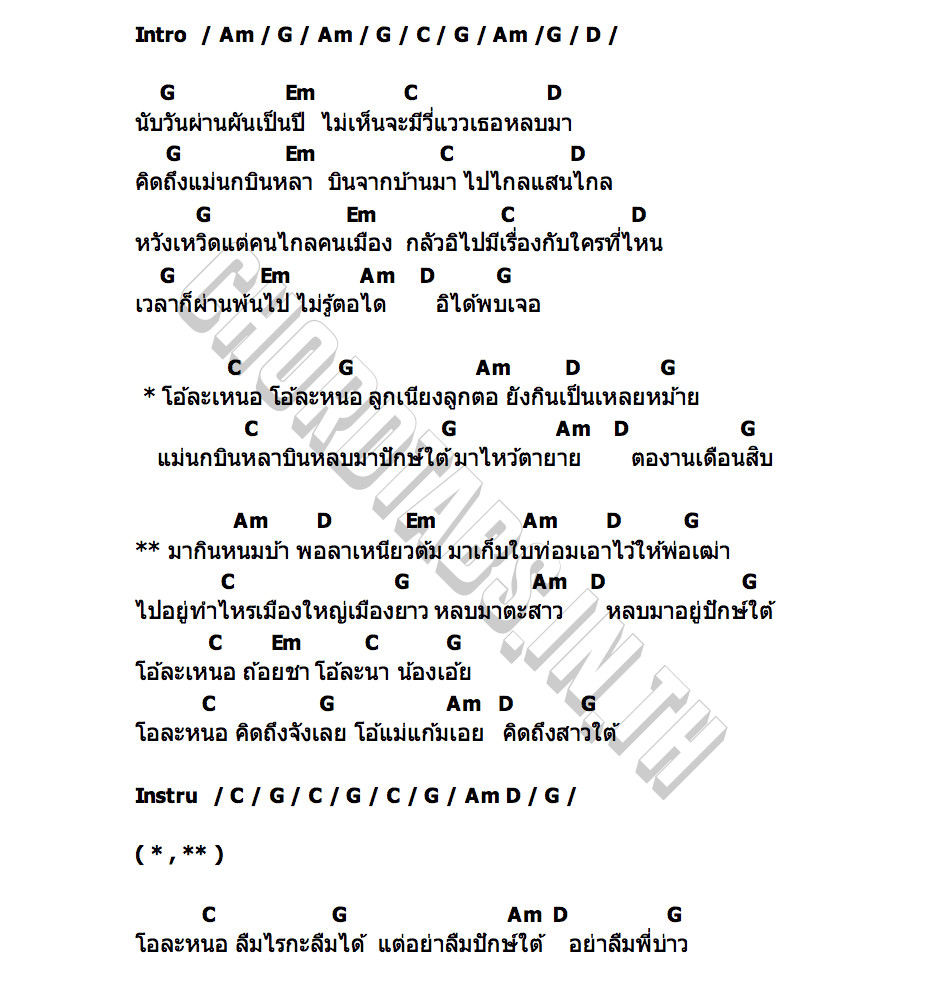 คอร์ด บินหลาหลบปักษ์ใต้ ไบร์ท ณัฐพงษ์