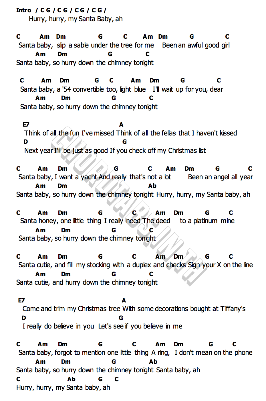 คอร์ด Santa Baby Laufey
