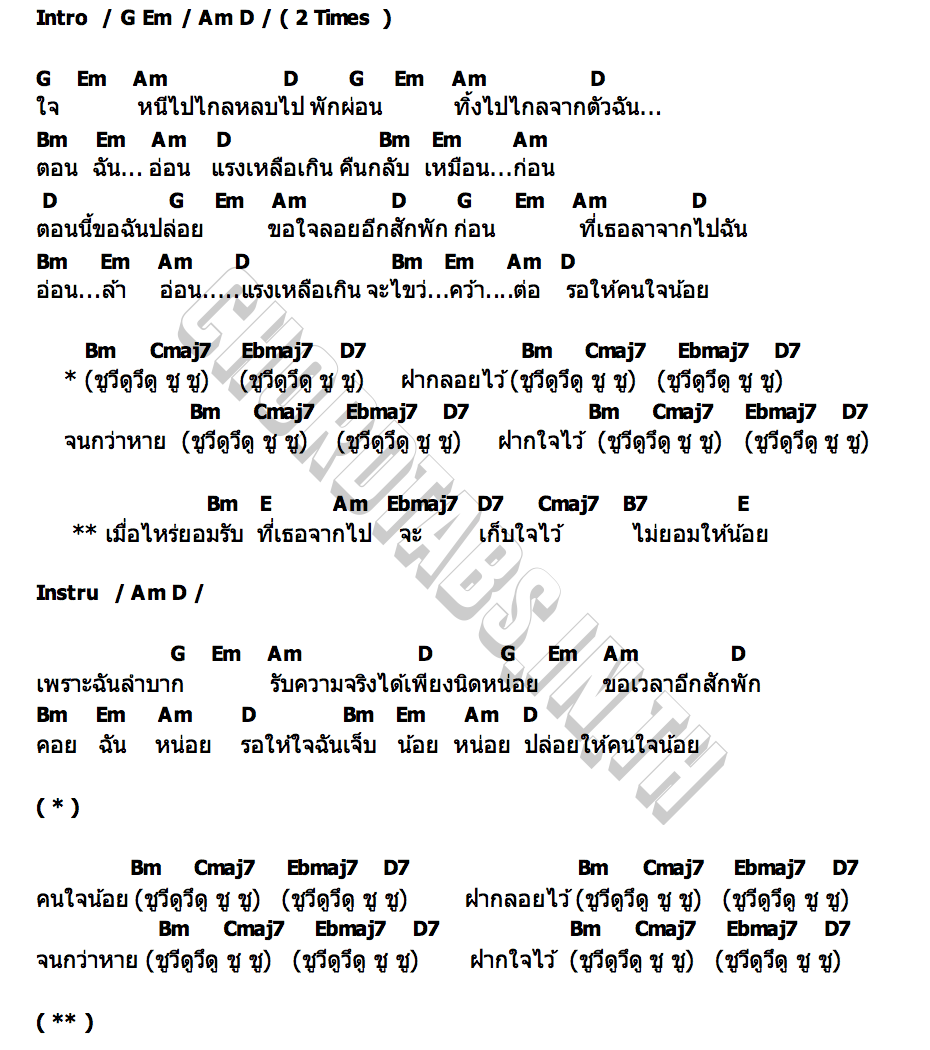 คอร์ด ใจน้อย Yokee Playboy