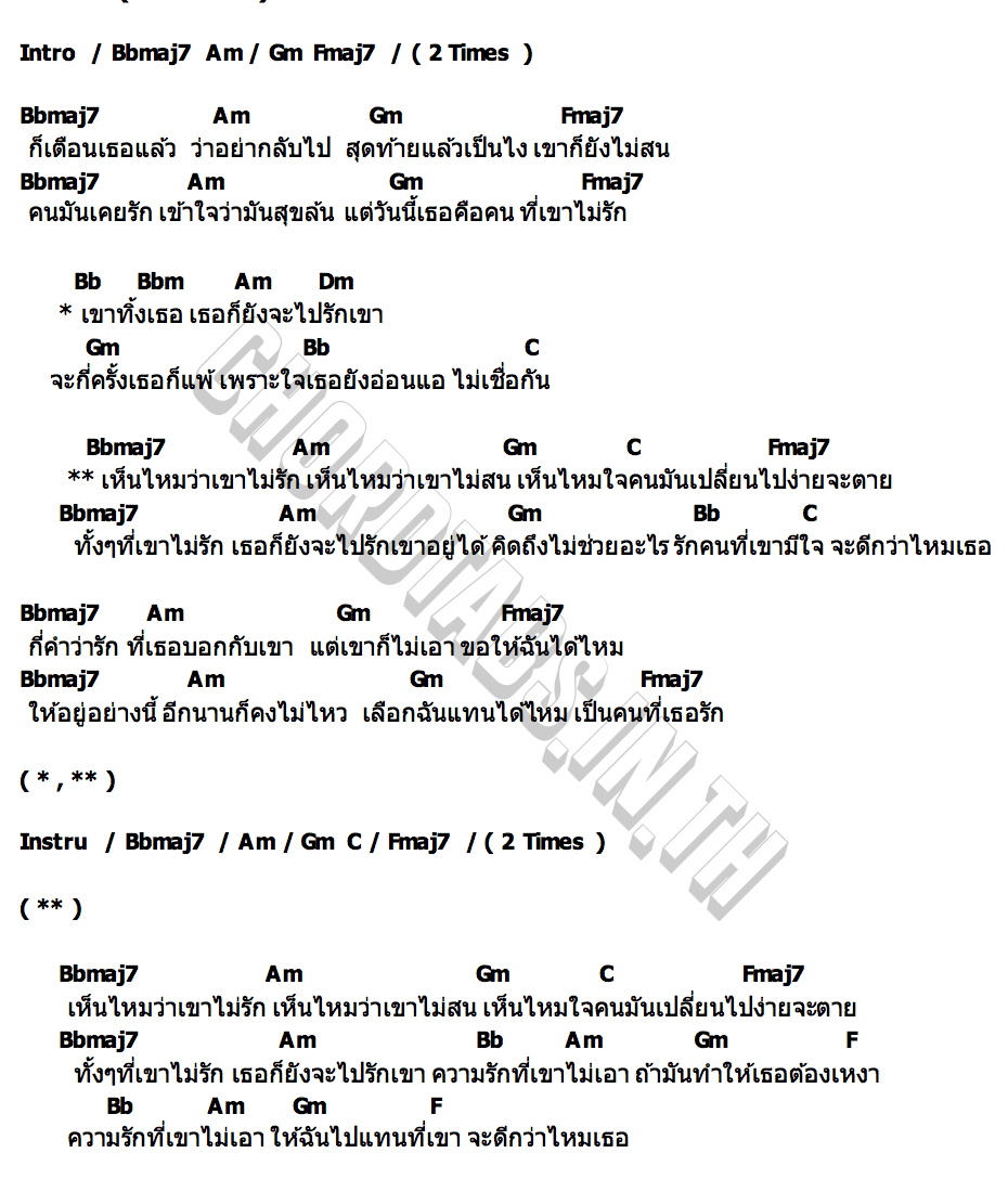 คอร์ด PHUWAMET PHUWAMET