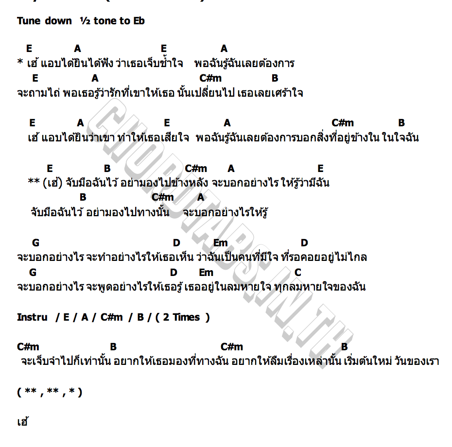คอร์ด Hey Maimhon (ไม้หมอน วชิรวิทย์) X S1 & GMM