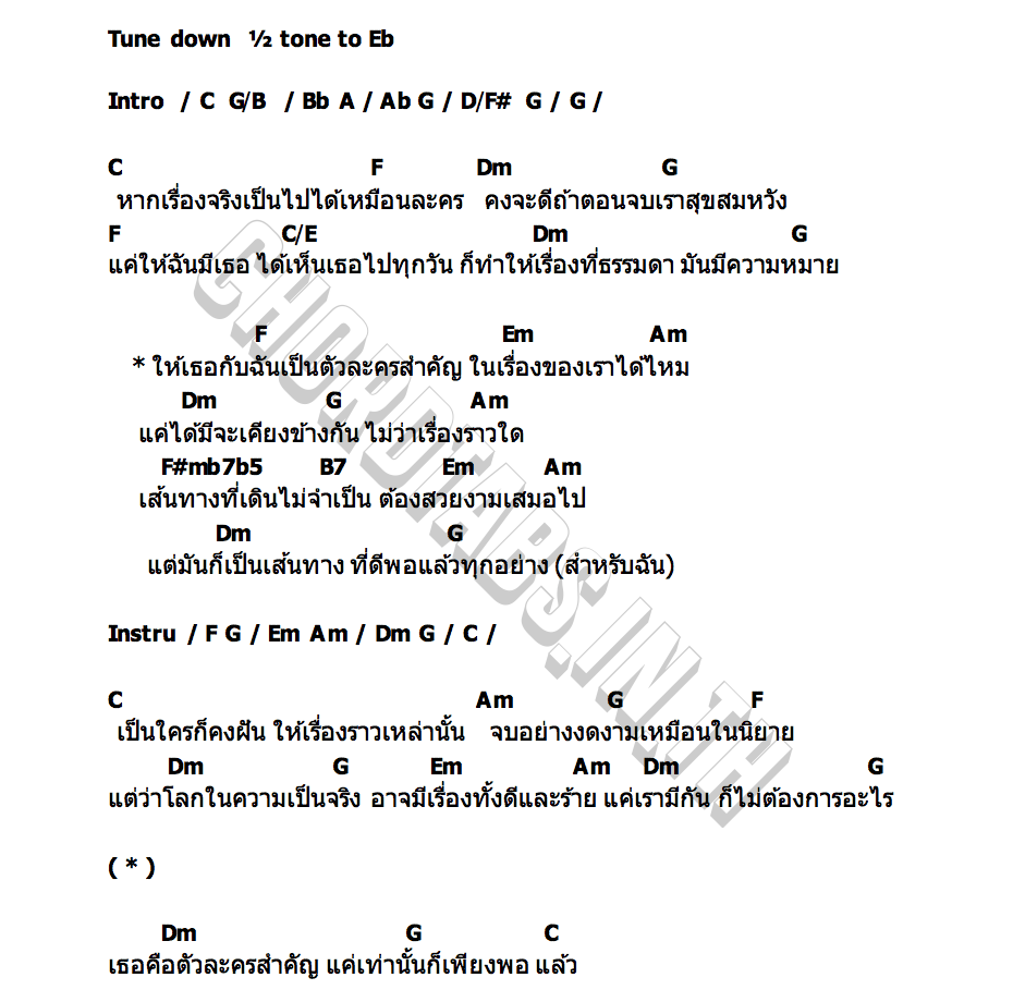 คอร์ด OUR HAPPY ENDING มายด์ 4EVE