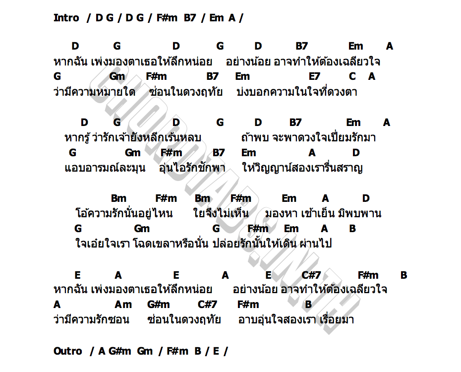 คอร์ด ความในใจ มายด์ 4EVE