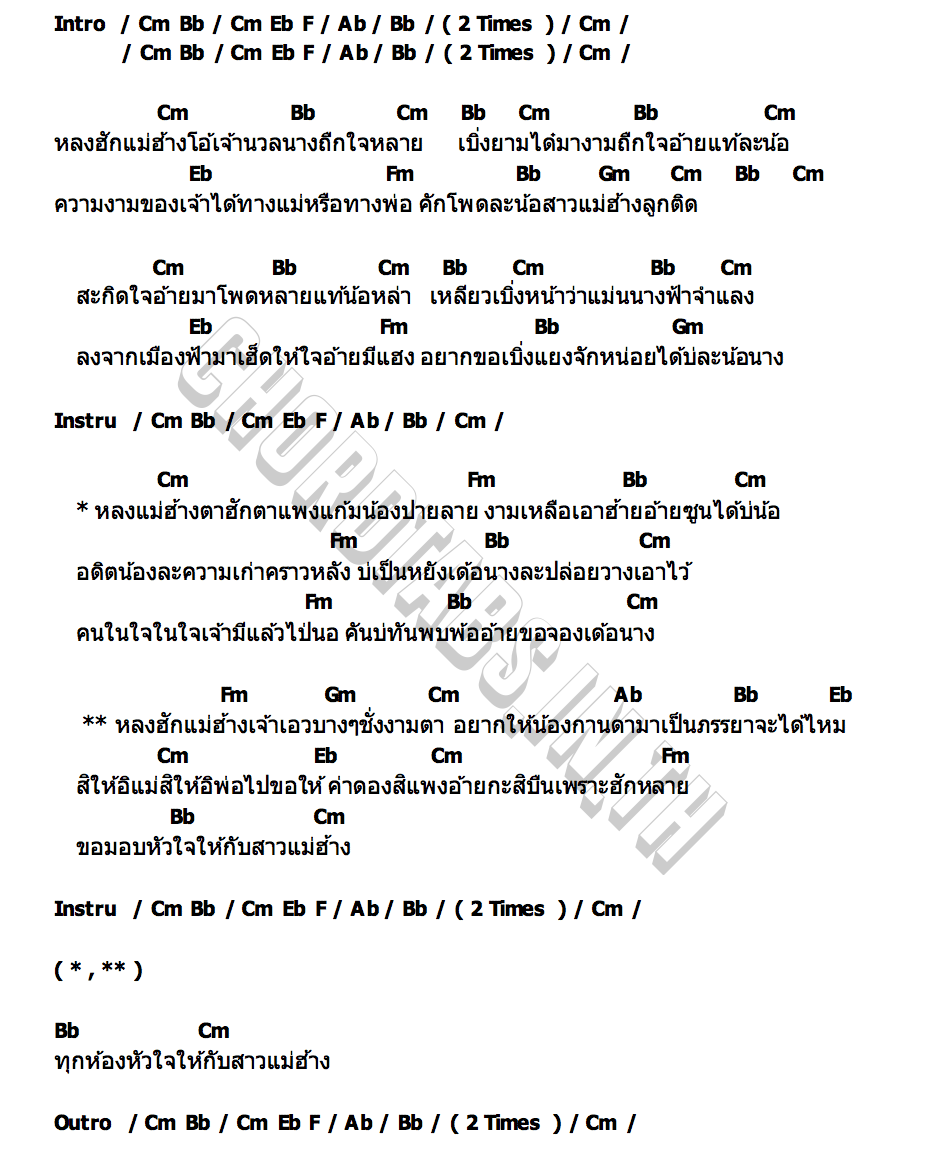 คอร์ด หลงแม่ฮ้าง วัยรุ่น ป่าบักนัด