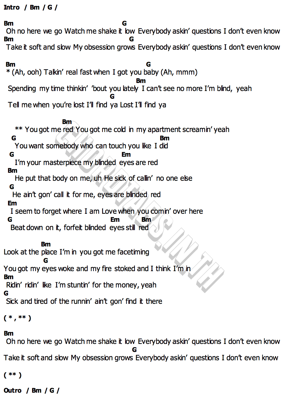 คอร์ด Blind Eyes Red MINNIE