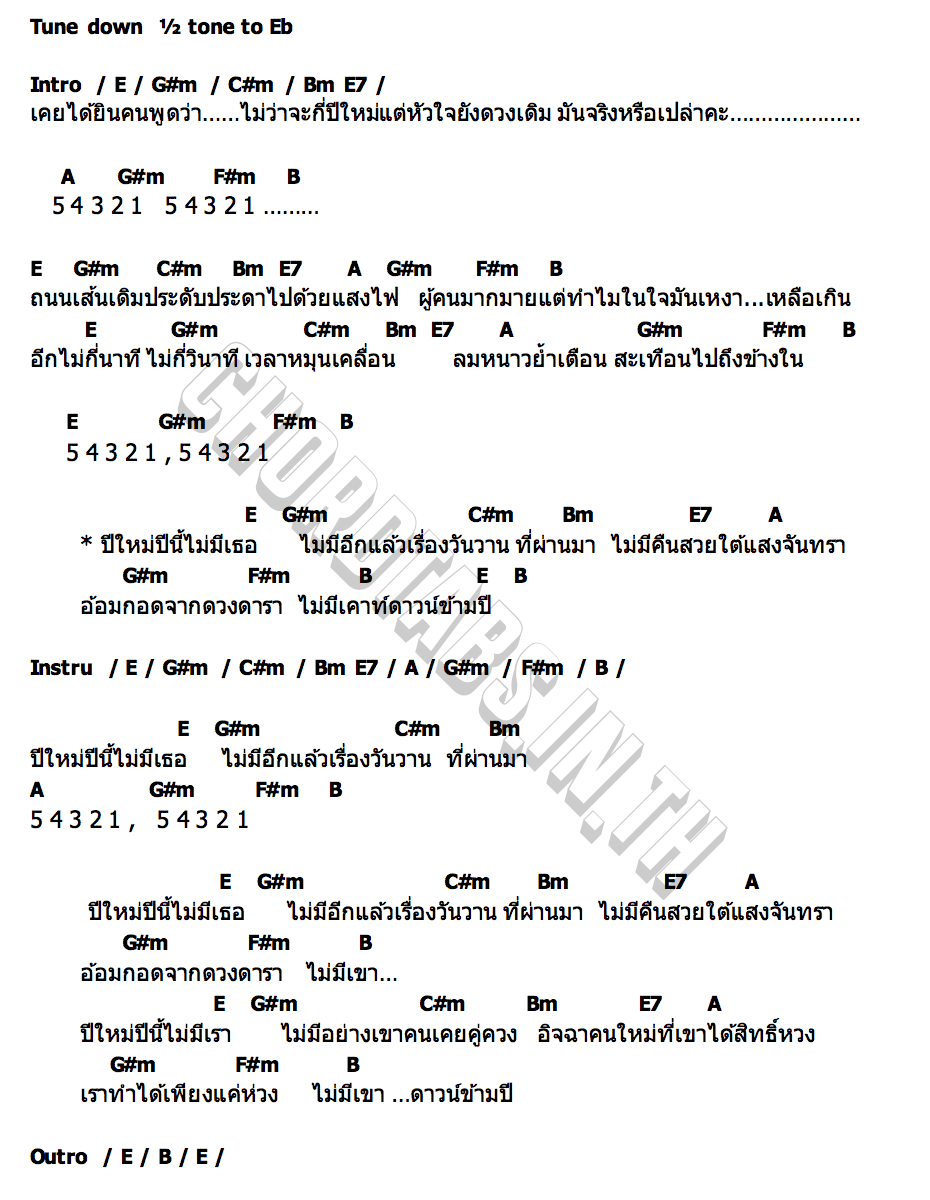 คอร์ด ดาวน์ข้ามปี หนามเตย