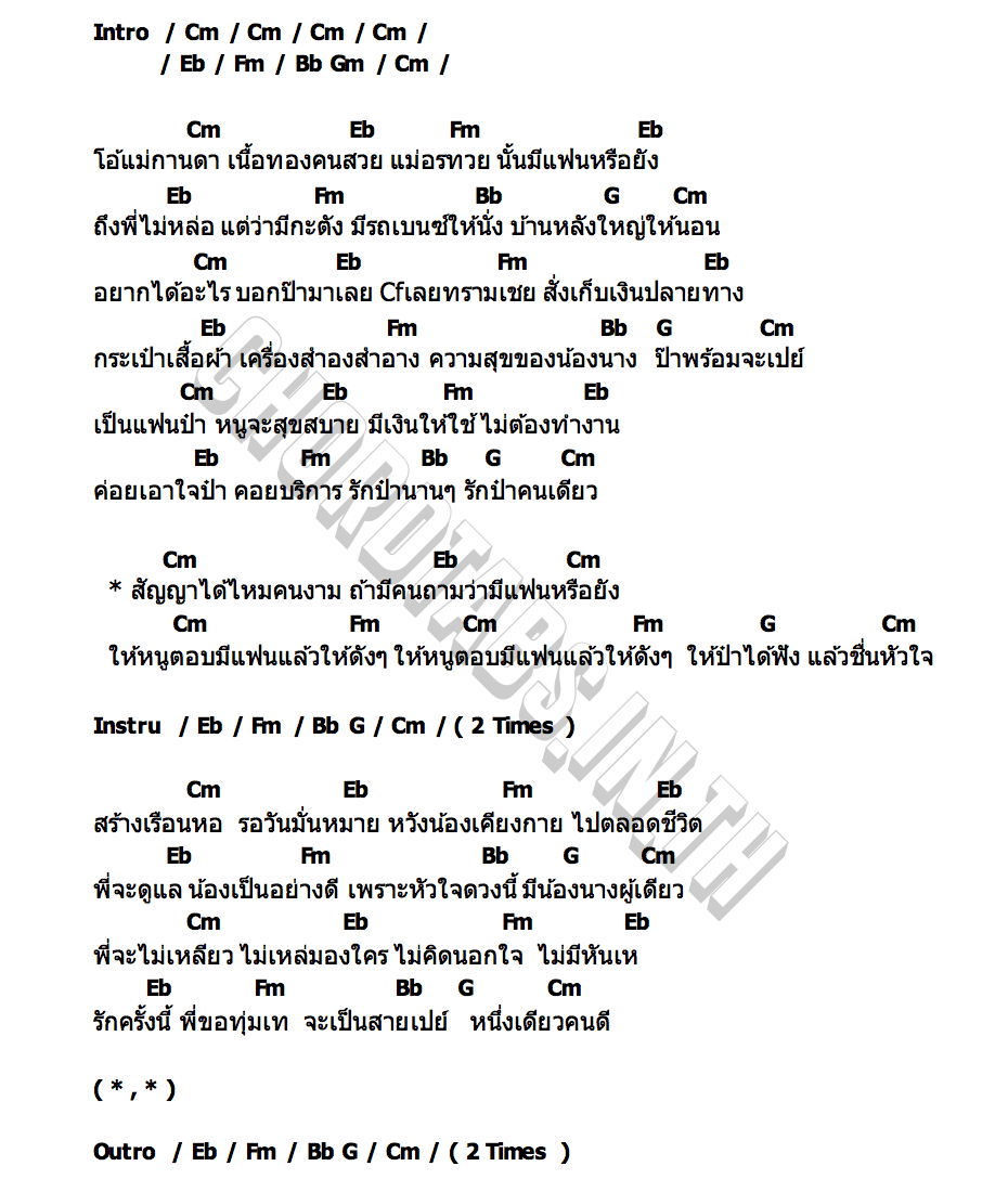 คอร์ด แม่อรทวย ป๊าธนกร