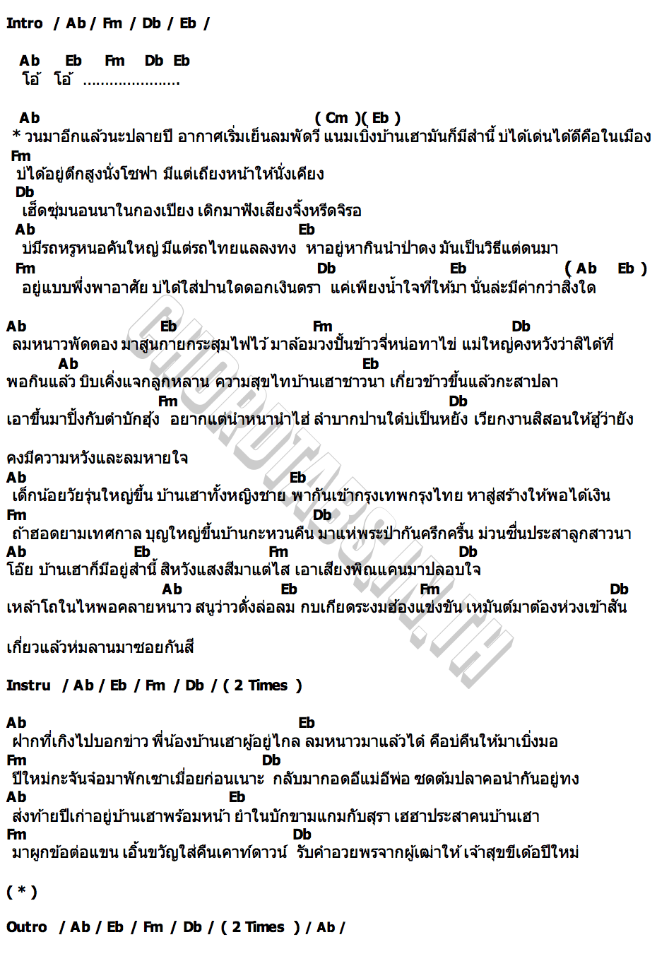 คอร์ด สิ้นปีที่บ้านเฮา แพรวพราว แสงทอง x หมี นันธิดา