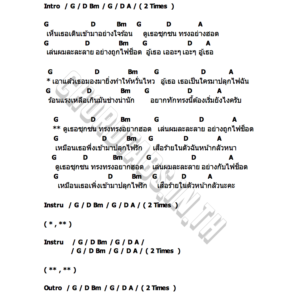 คอร์ด ซุกซนทรงอย่างฮอต (So Hot) Duck you