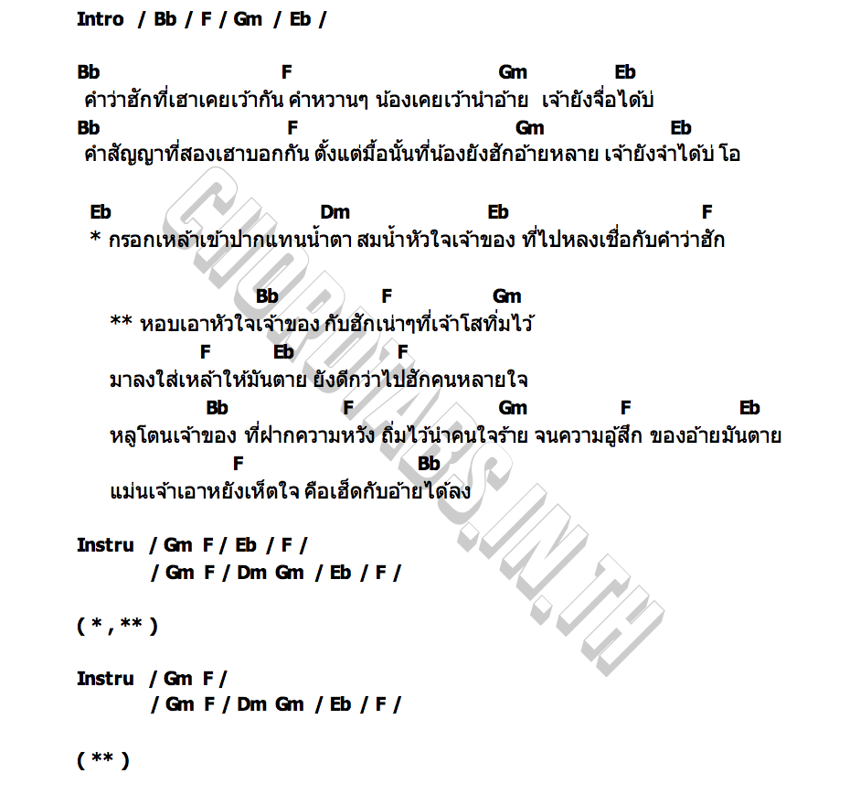 คอร์ด ฮักเน่า บูม ราชมงคล