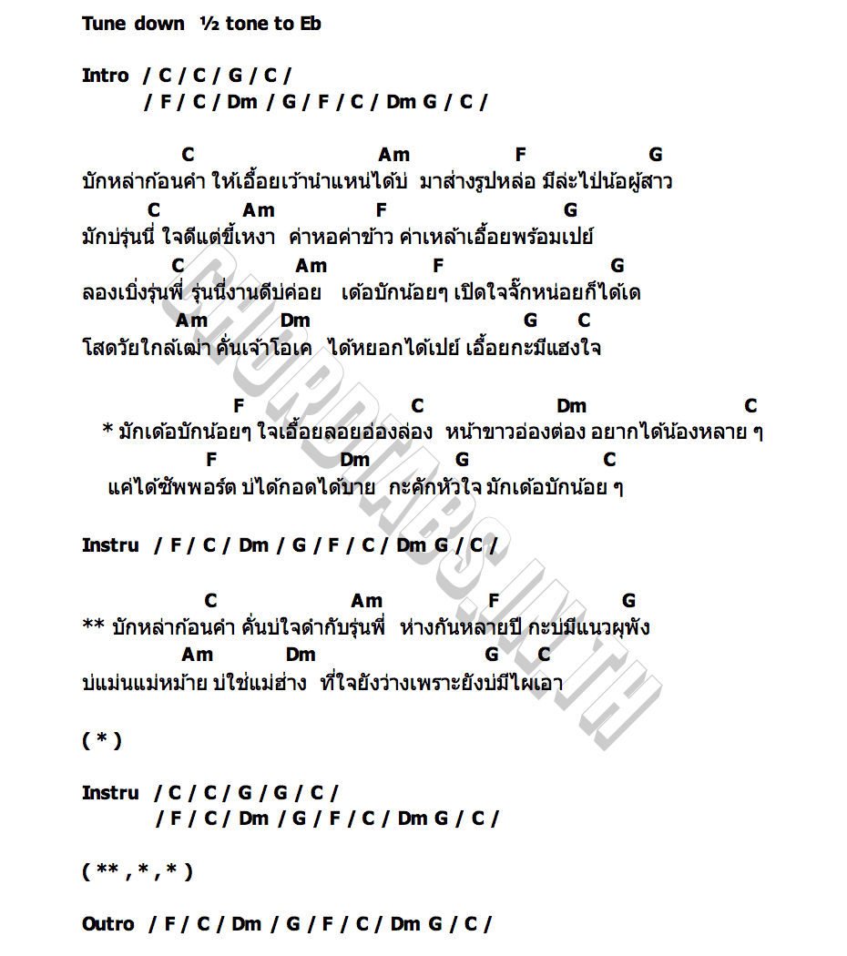 คอร์ด มักเด้อบักน้อยๆ นุก ฐิติมา