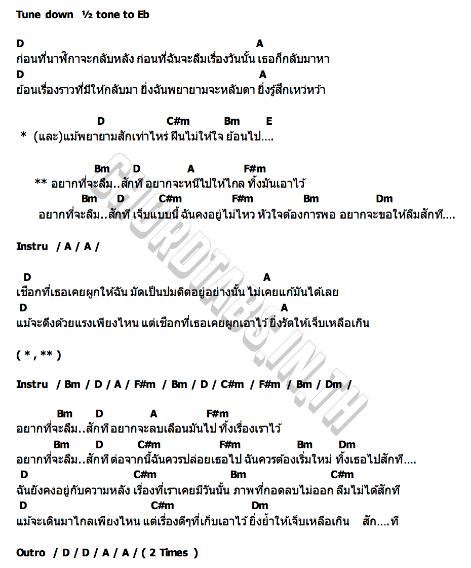 คอร์ด ลืมสักที (Rope) 2000