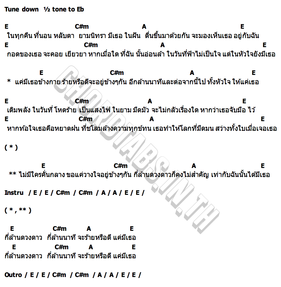 คอร์ด ในวันที่ฟ้าไม่เป็นใจ แต่ในหัวใจยังมีเธอ FAUVIS