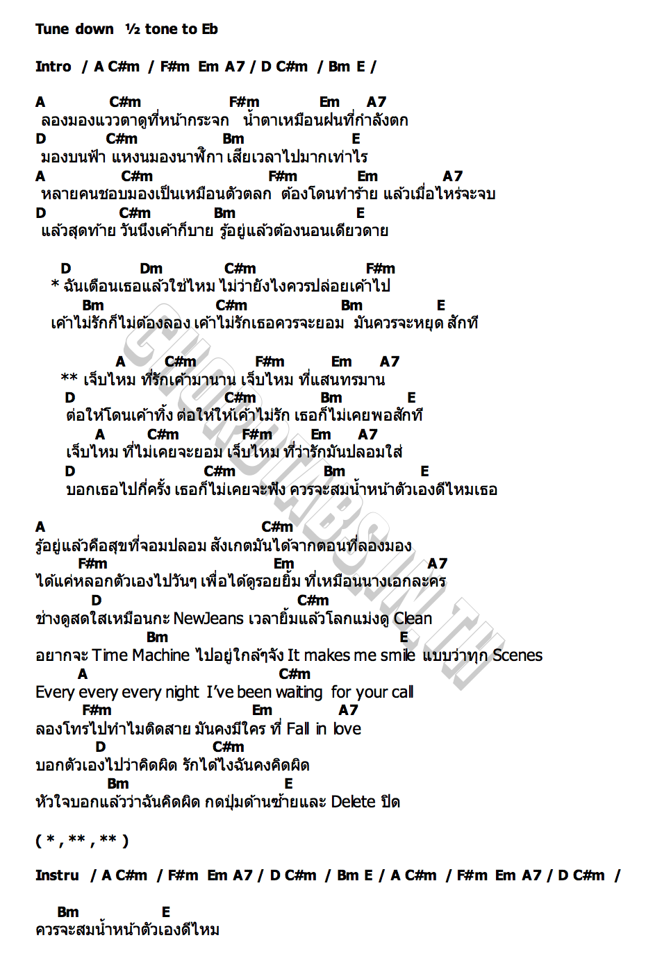 คอร์ด สมน้ำหน้าตัวเอง V3RSE