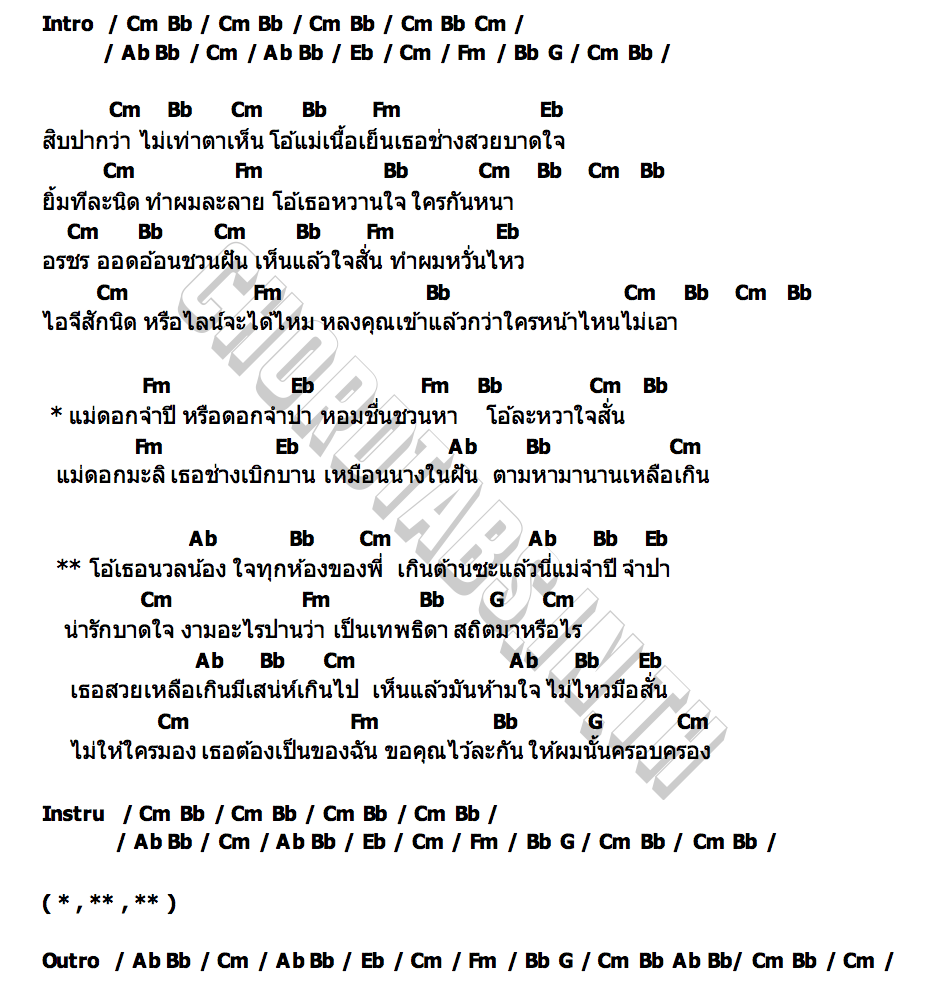 คอร์ด จำปีจำปา เป๊ก ธนโชติ
