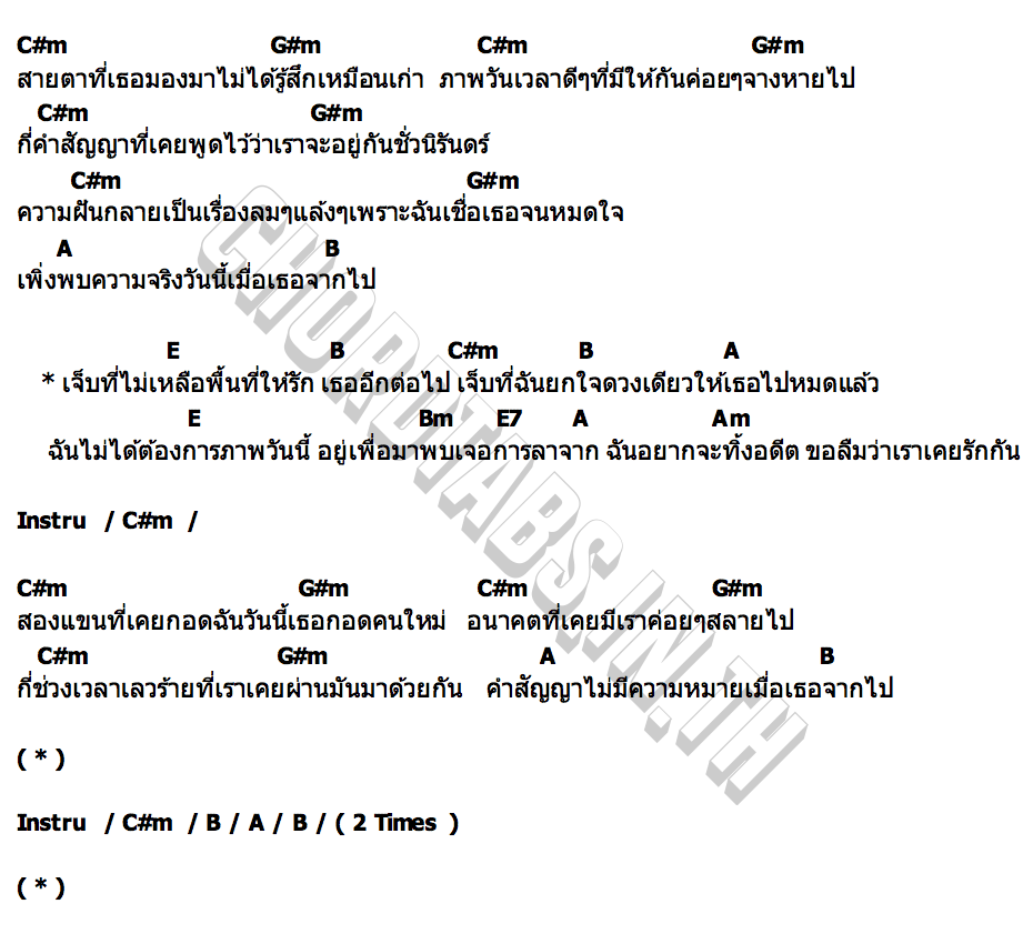 คอร์ด ไม่เหลือพื้นที่เติบโต FahProud