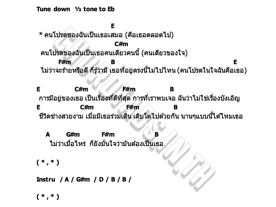 คอร์ด คนโปรดของฉันเป็นเธอเสมอ BEST KAMSING x marr team