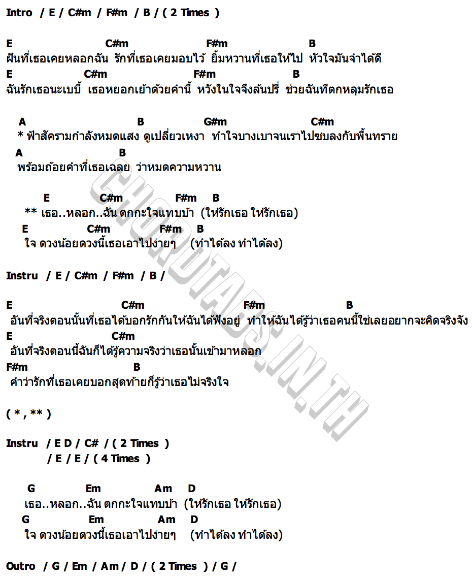 คอร์ด ตกกะใจทำได้ลง (Oops.) PURPEECH