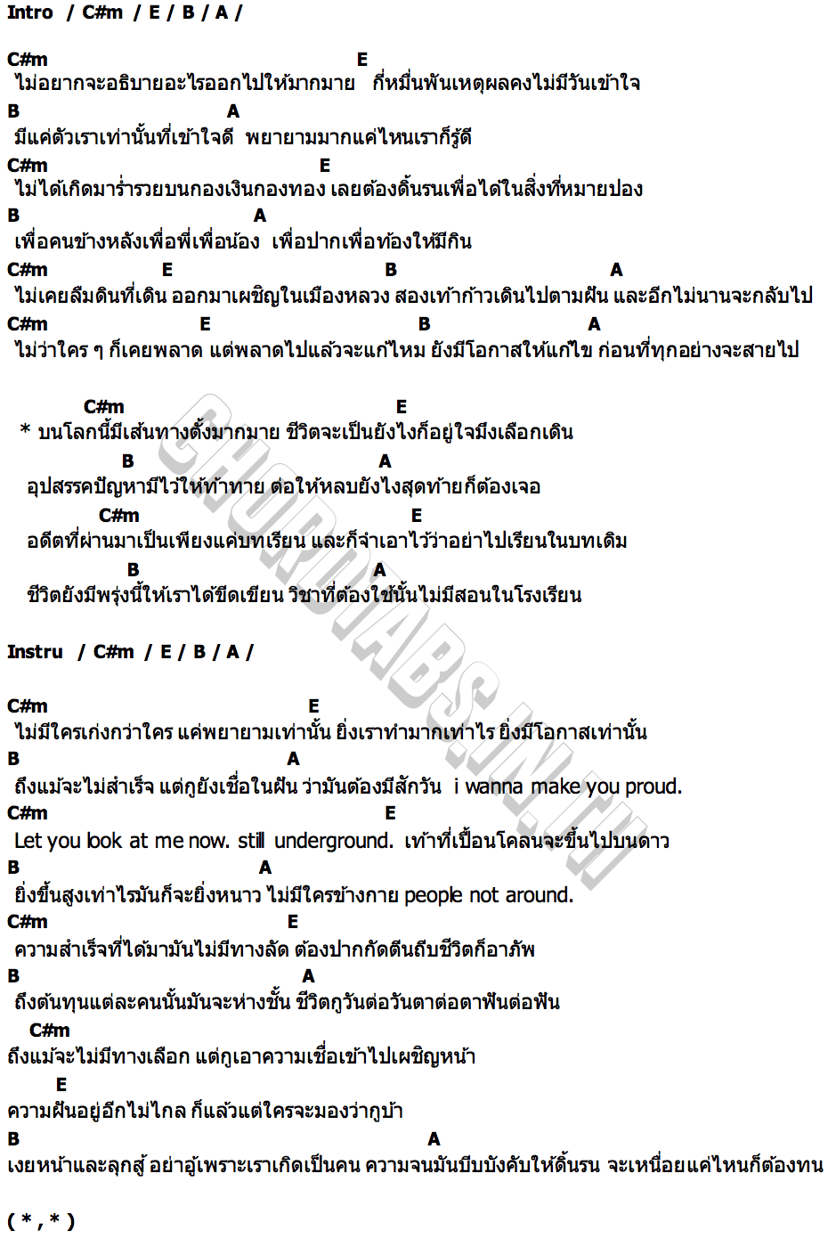 คอร์ด บทเรียน JKR