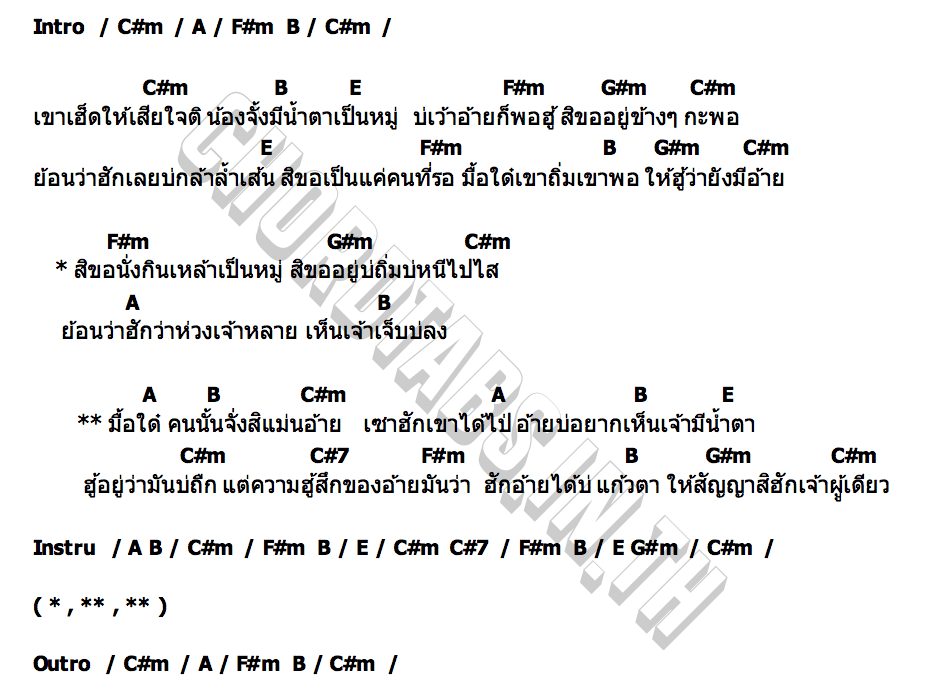 คอร์ด มื้อได๋สิเป็นอ้าย โอ ธีระพงศ์