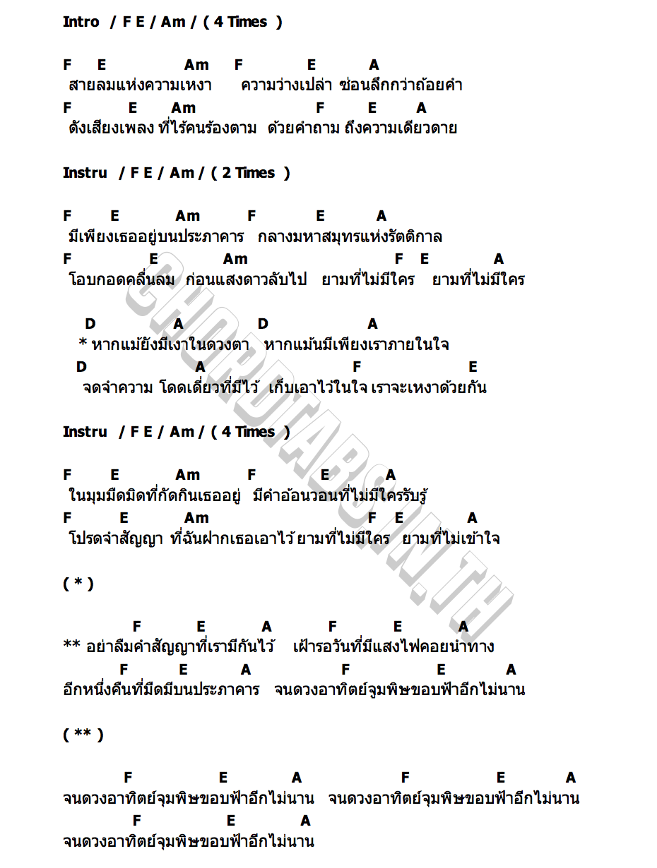 คอร์ด ประภาคาร APARTMENT KHUNPA