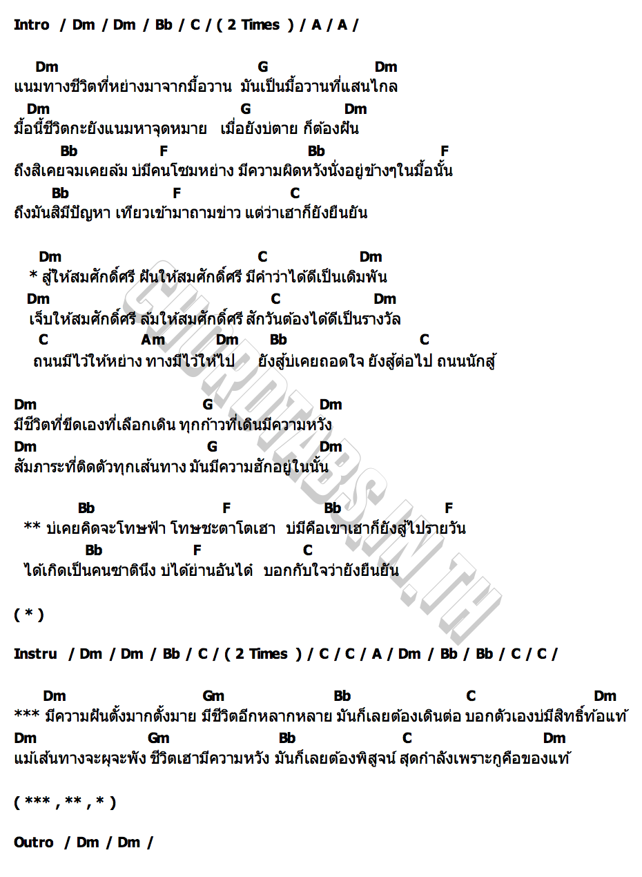 คอร์ด ถนนนักสู้ ไมค์ ภิรมย์พร