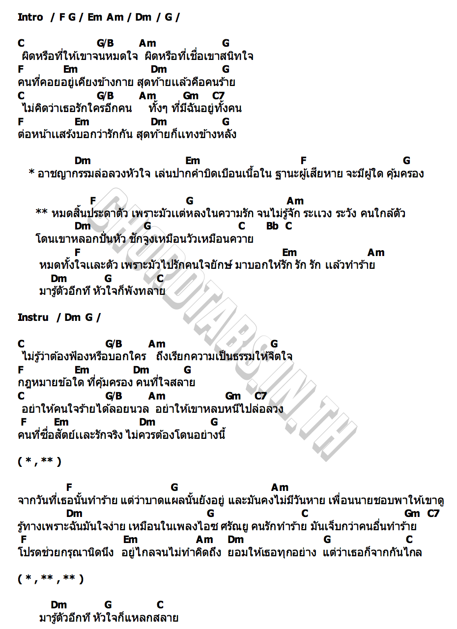 คอร์ด ผู้เสียหาย ไอซ์ ศรัณยู