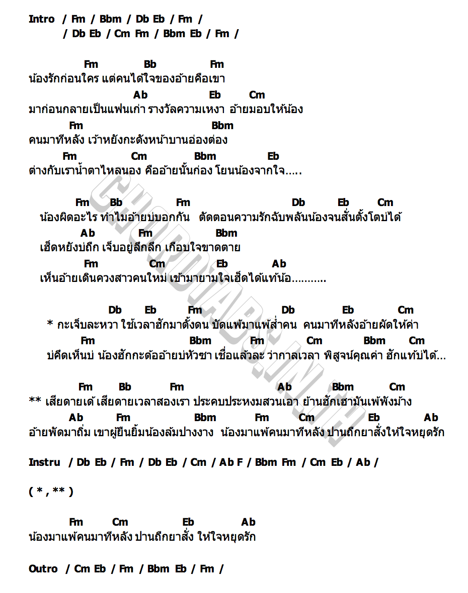 คอร์ด คนบ่ถูกเลือก ชมพู่ ธัญญาพร โรงเรียนสังขะ