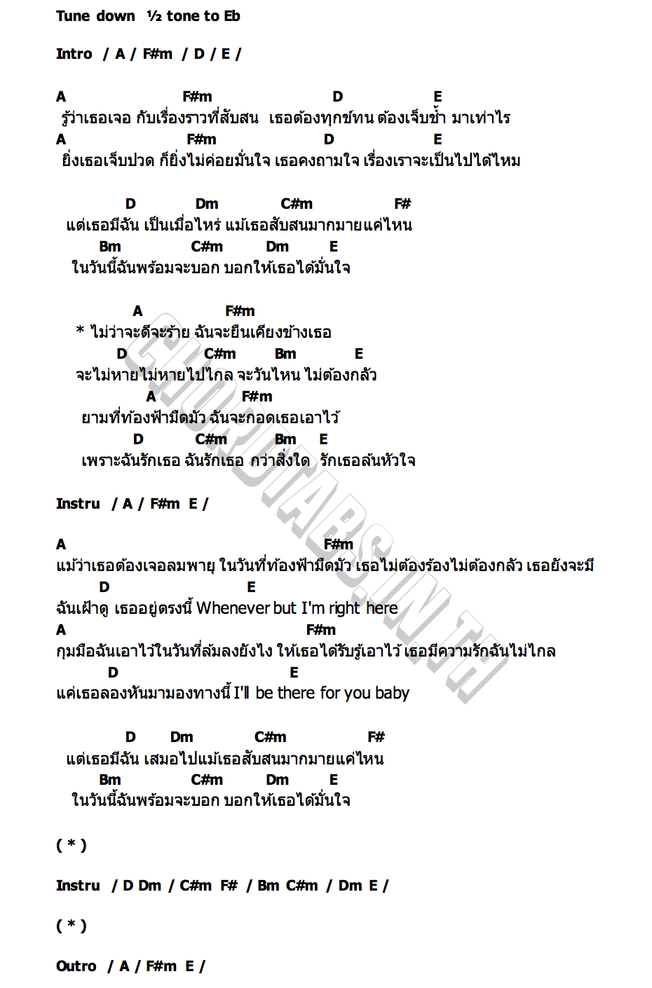 คอร์ด ล้นใจ JJ Radchapon