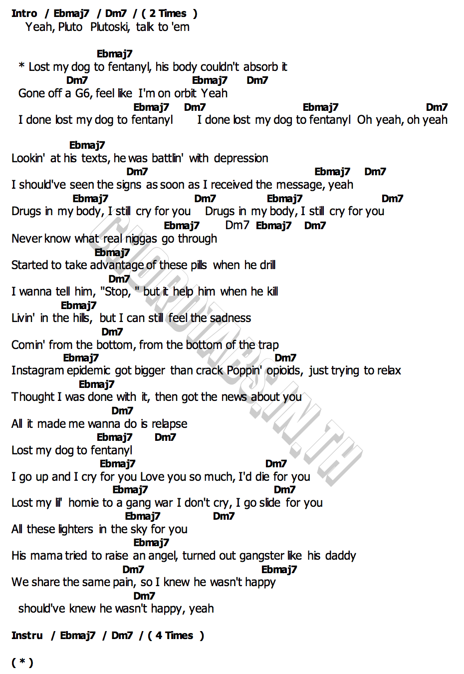 คอร์ด LOST MY DOG Future