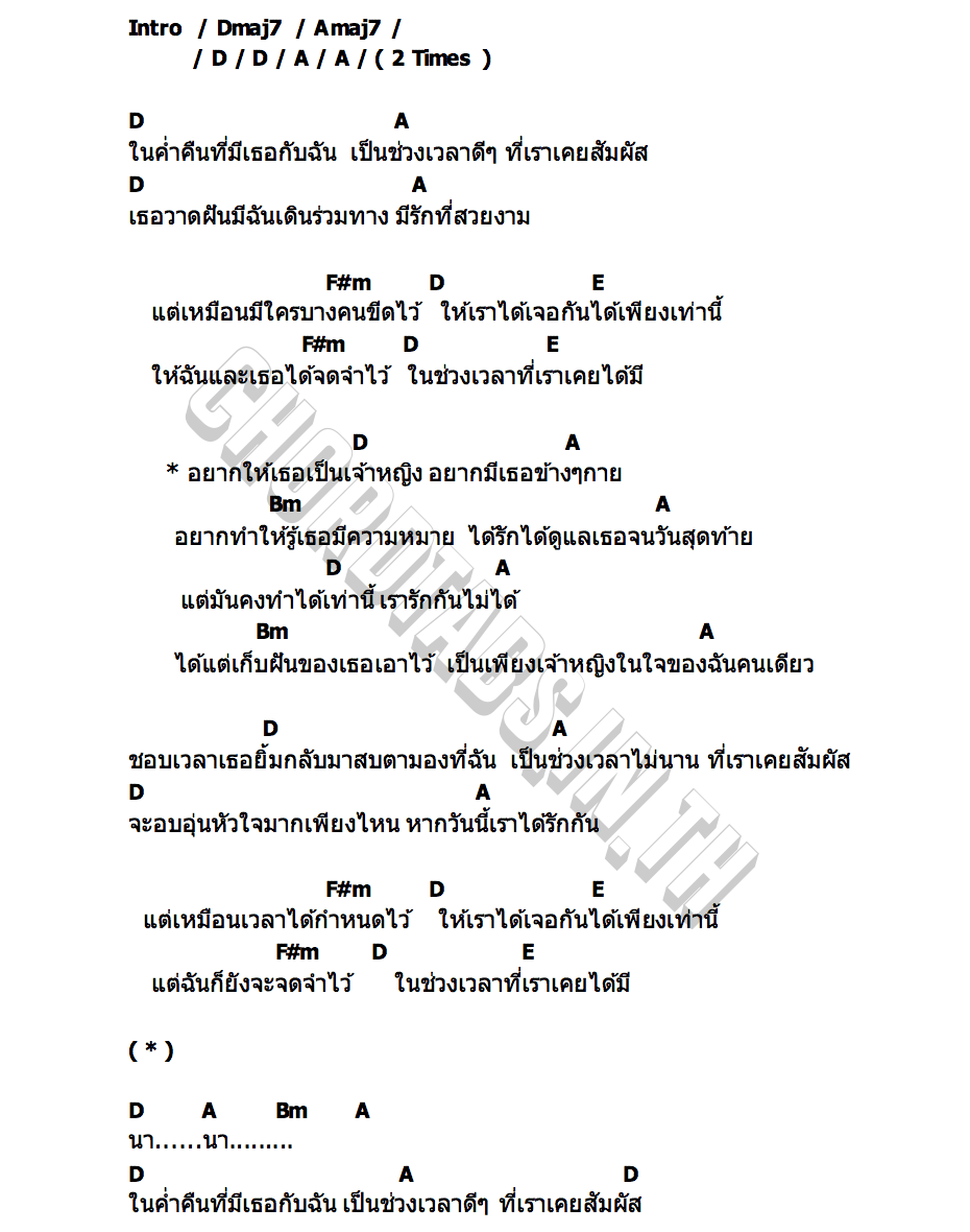 คอร์ด เจ้าหญิงในใจ (My Mind) MONEYWALL