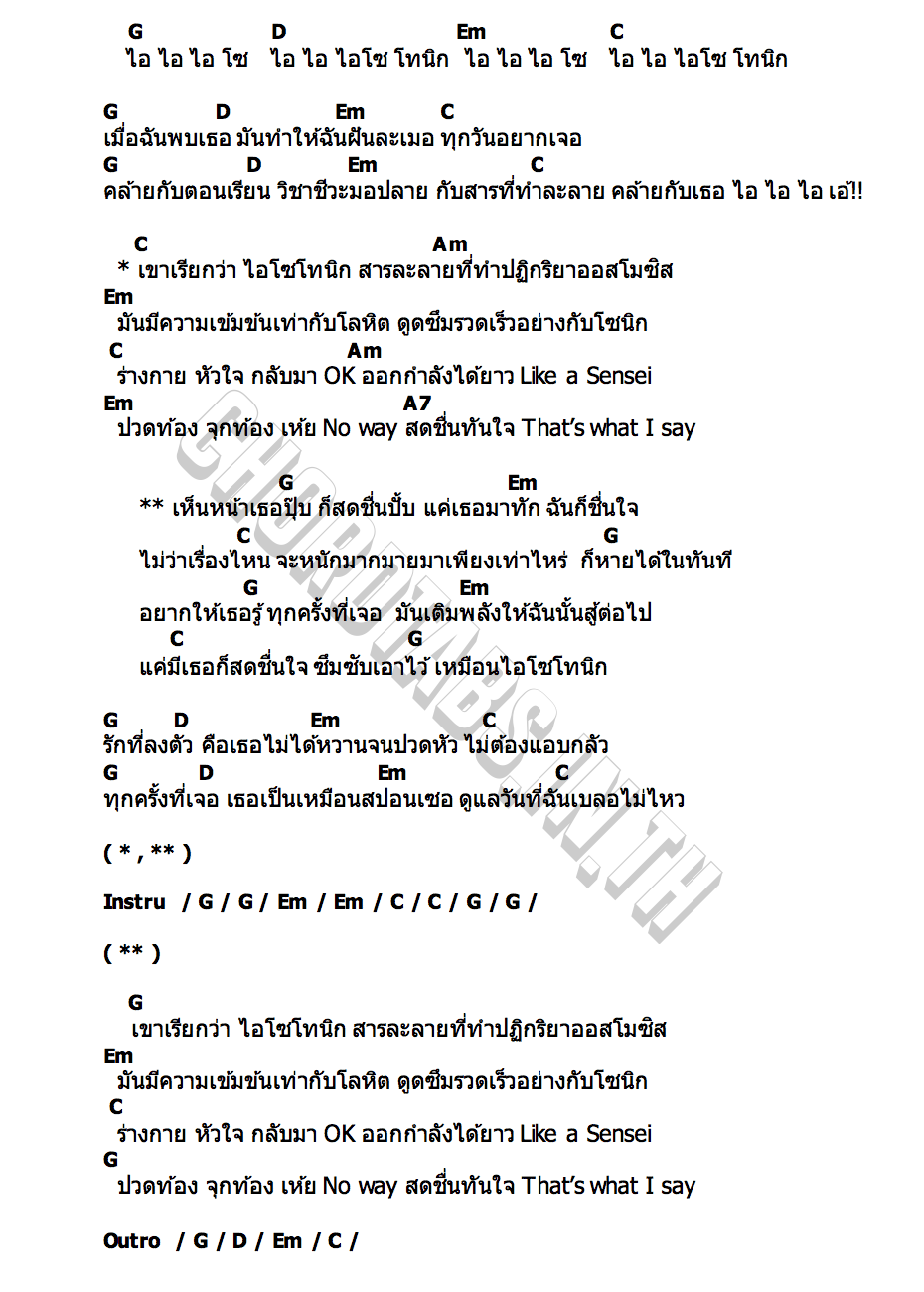 คอร์ด ไอโซโทนิก (Isotonic) Slapkiss