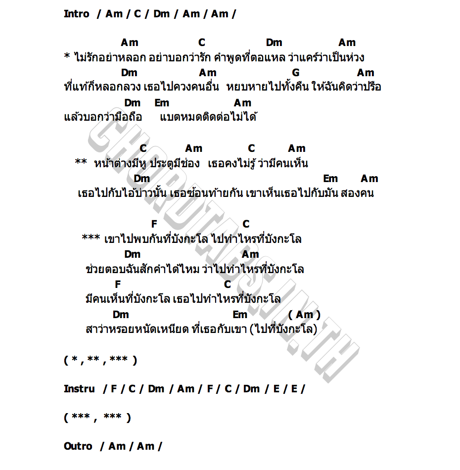 คอร์ด บังกะโล ก้อย กินรี