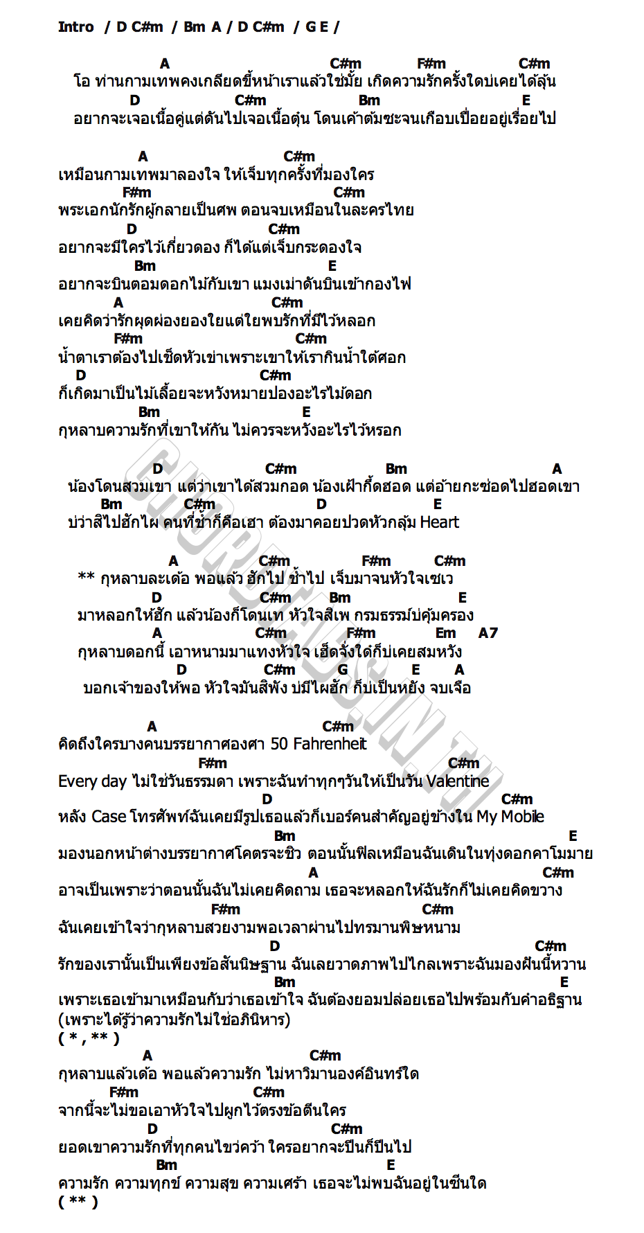 คอร์ด กุหลาบ (KULARB) F.HERO